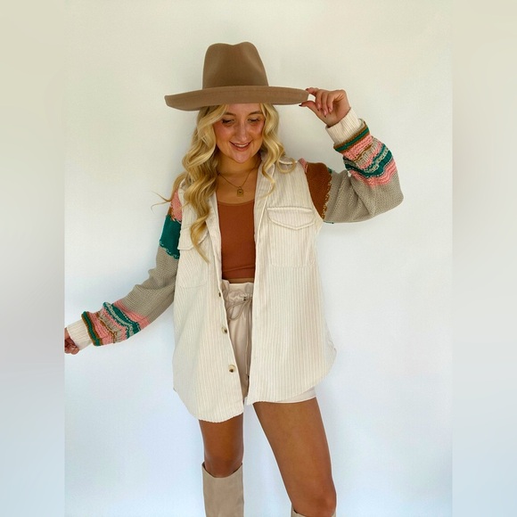 easel Tops - Easel button down shacket